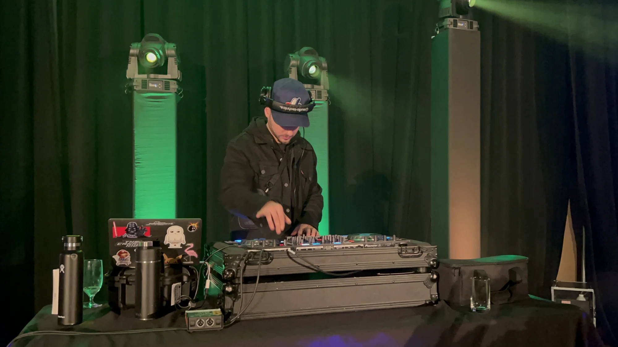 JDiN Beatz behind the decks at a Montreal event